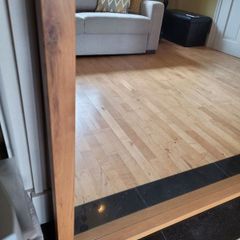 Large heavy oak mirror