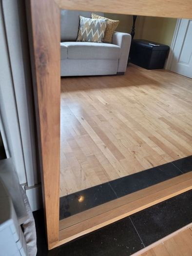 Large heavy oak mirror