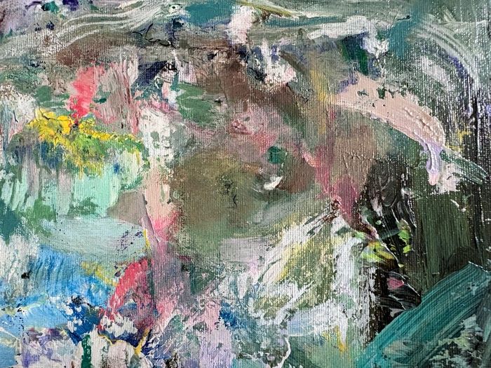 Original Art Original Landscape in Abstract Chateaux Chic