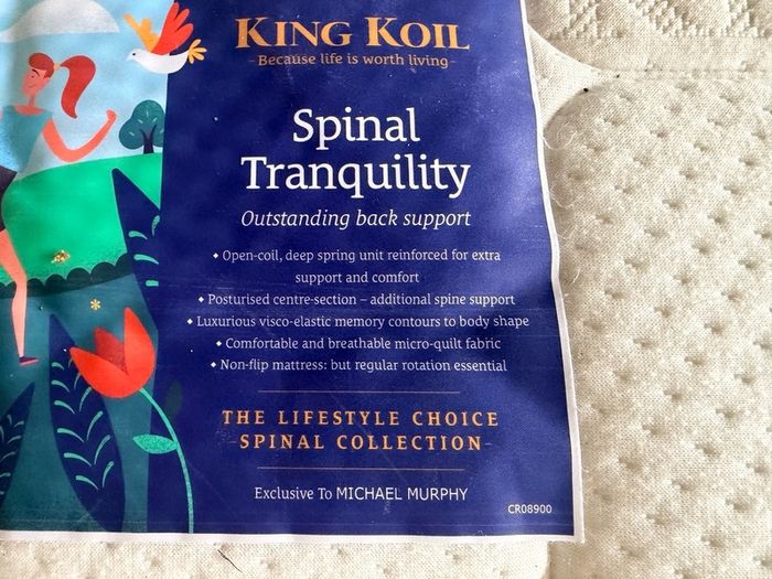 6ft King Coil spinal tranquility mattress