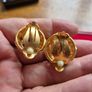 Vintage Gold Tone Earrings Image 3