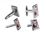 Personalised Square Cufflinks custom printed any photo or image great wedding gift present idea