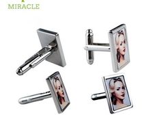 Personalised Square Cufflinks custom printed any photo or image great wedding gift present idea