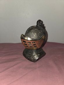 Vintage Japanese made Metal Knight Head Table Lighter