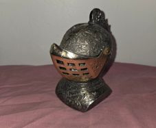 Vintage Japanese made Metal Knight Head Table Lighter