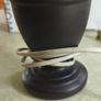 Small black carmic table lamp and shade in working order.38 cm, tall all togther. Image 10
