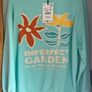 Zara girls aqua Imperfect Garden sweatshirt Sz9-10 BNWT Image 3