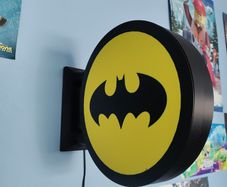 Batman Inspired LED Light Box Sign, Superhero Wall Light, Gaming Room Decor, Man Cave Sign, Comic Fan Gift, Bedroom Light