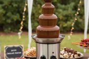 Chocolate Fountain 4 Tier Chocolate Fountain Machine Chocolate Fountain Fondue Set Electric Electric Chocolate Melting Machine Fondue Maker Fountain UK Plug 220V