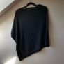 Mint Velvet Charcoal Grey Cashmere Blend Asymmetric Poncho Knit - One Size Image 5