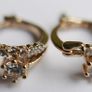 Vintage Gold Plated Hoop Earrings Image 2