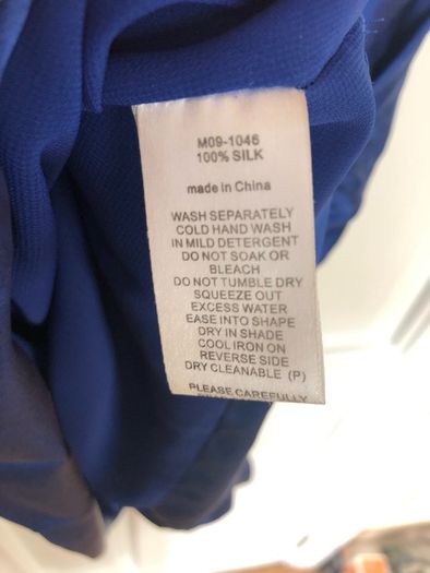 100% Blue Silk Dress