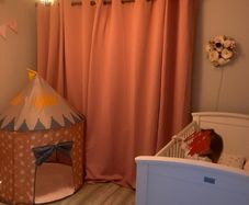 Pink 90x90 Blackout Eyelet Curtains