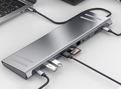 14-in-1 USB-C Multi Function Docking Station 4K, USB 3.0, SD Card, TF Card, Model 9199A