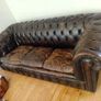 antique chesterfield in rare cigar brown Image 3