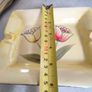 Tulip Rectangle Ceramic Plate Handmade and painted ashtray. Image 3