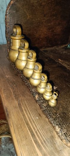 Antique/vintage brass weights set