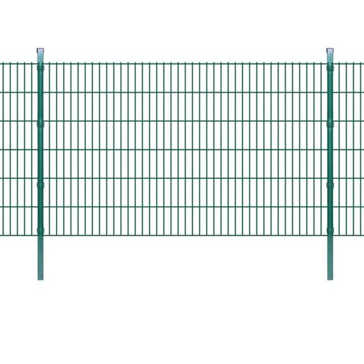 2D Garden Fence Panel & Posts 2008x1230 mm 2 m Green