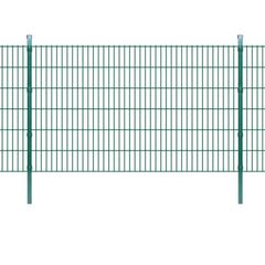 2D Garden Fence Panel & Posts 2008x1230 mm 2 m Green