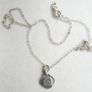 Vintage Sterling Silver .925 Azuni Pendant and Necklace - Full Hallmark length 18" - 3,2g Image 10