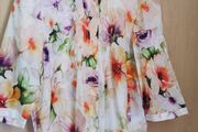 JUST WHITE flower print blouse UK 16