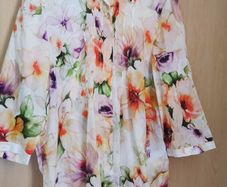 JUST WHITE flower print blouse UK 16