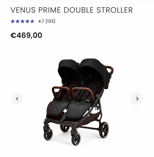 Twin Buggy- Ickle Bubba Venus Prime Double Stroller