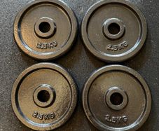 4 x 2.5KG Weight Plates - Standard Size