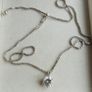 Vintage Sterling Silver 925 Fine Zirconia Pendant and Necklace length 21" - 8,46g Image 6