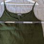 Linen camisole in forest green Image 6