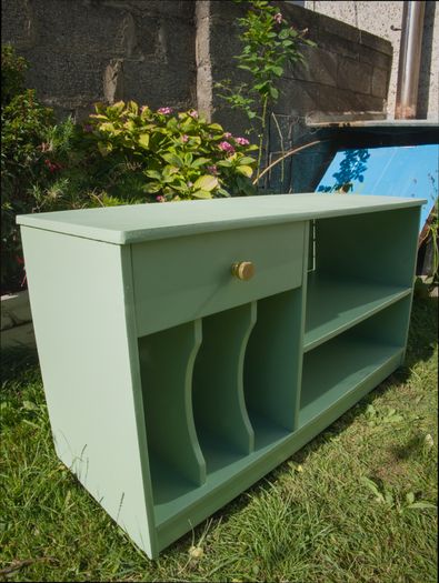 Sage Green Record Player Stand