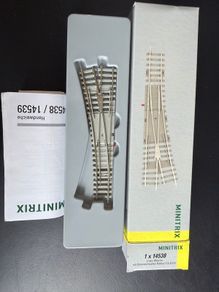 Minitrix 14538 Left Turnout with Concrete Ties