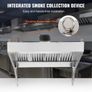 Commercial Exhaust Hood, 8FT Food Truck Hood Exhaust, 201 Stainless Steel Concession Trailer Hood with 4 Detachable U-shaped Grid Oil Filter Mesh Image 6