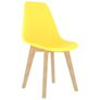 Dining Chairs 6 pcs Yellow Plastic Image 2