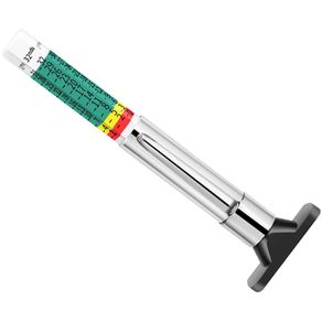 Tyre Tread Depth Gauge UK, 6-Sided Smart Color Coded Tyre Depth Gauge UK, Tyre Depth Measurement Tool in 25MM/32nds