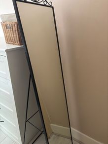 Black long standing mirror