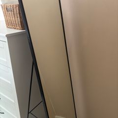 Black long standing mirror