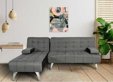 Fabric Corner Sofa Bed, Chaise Longue, aroa xs
