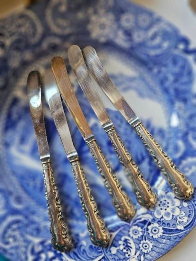 Antique Sterling Silver Butter Knives