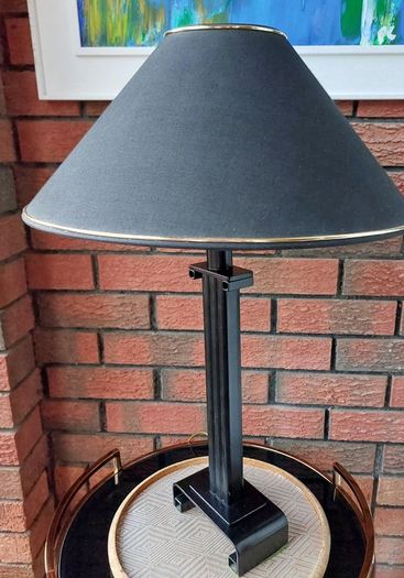 Al Frank Black Wrought Iron Table Lamp