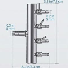 Fish Tank - Stainless Steel Aquarium Air Valve