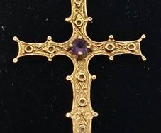 Vintage 9ct yellow gold American cross