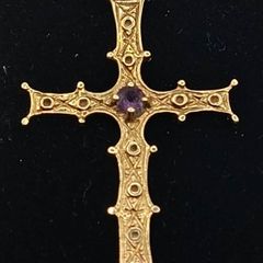 Vintage 9ct yellow gold American cross