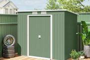 Garden Storage Shed w/ window Double Door Green