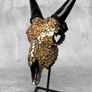 Mosaic-Embellished Real Goat Skull - Bone, Mosaic inlay Image 4