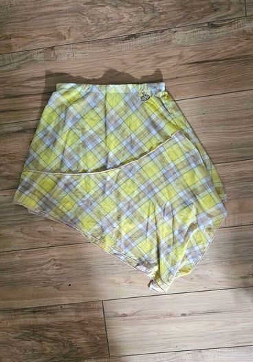Diesel Yellow Tartan Asymmetrical Skirt