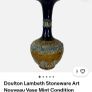 Florrie James Art Nouveau Doultan Lambeth Vase Image 2