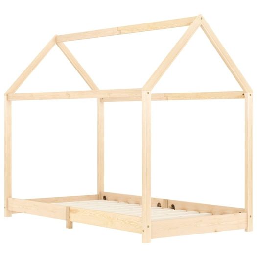 Kids Bed Frame Solid Pine Wood 70x140 cm