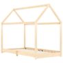 Kids Bed Frame Solid Pine Wood 70x140 cm Image 2
