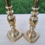 19th-century English brass candlesticks of the "King of Diamonds" type Image 6